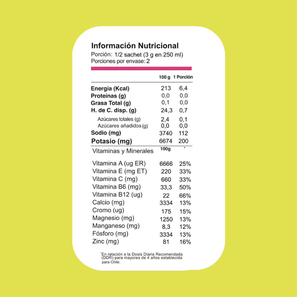 Isotónica Lemonade x12 sachets | Hidratación Sin Azúcar