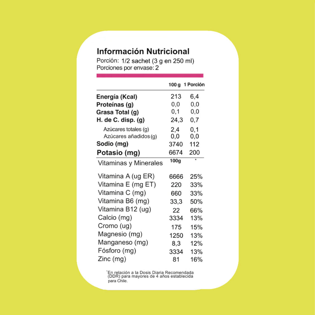 Isotónica Lemonade x24 sachets | Hidratación Sin Azúcar