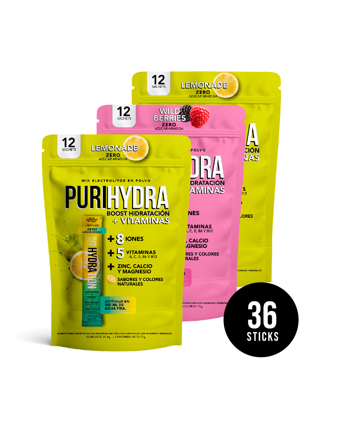 Isotónica Hydratante en Polvo sabor Lemonade PuriHydra