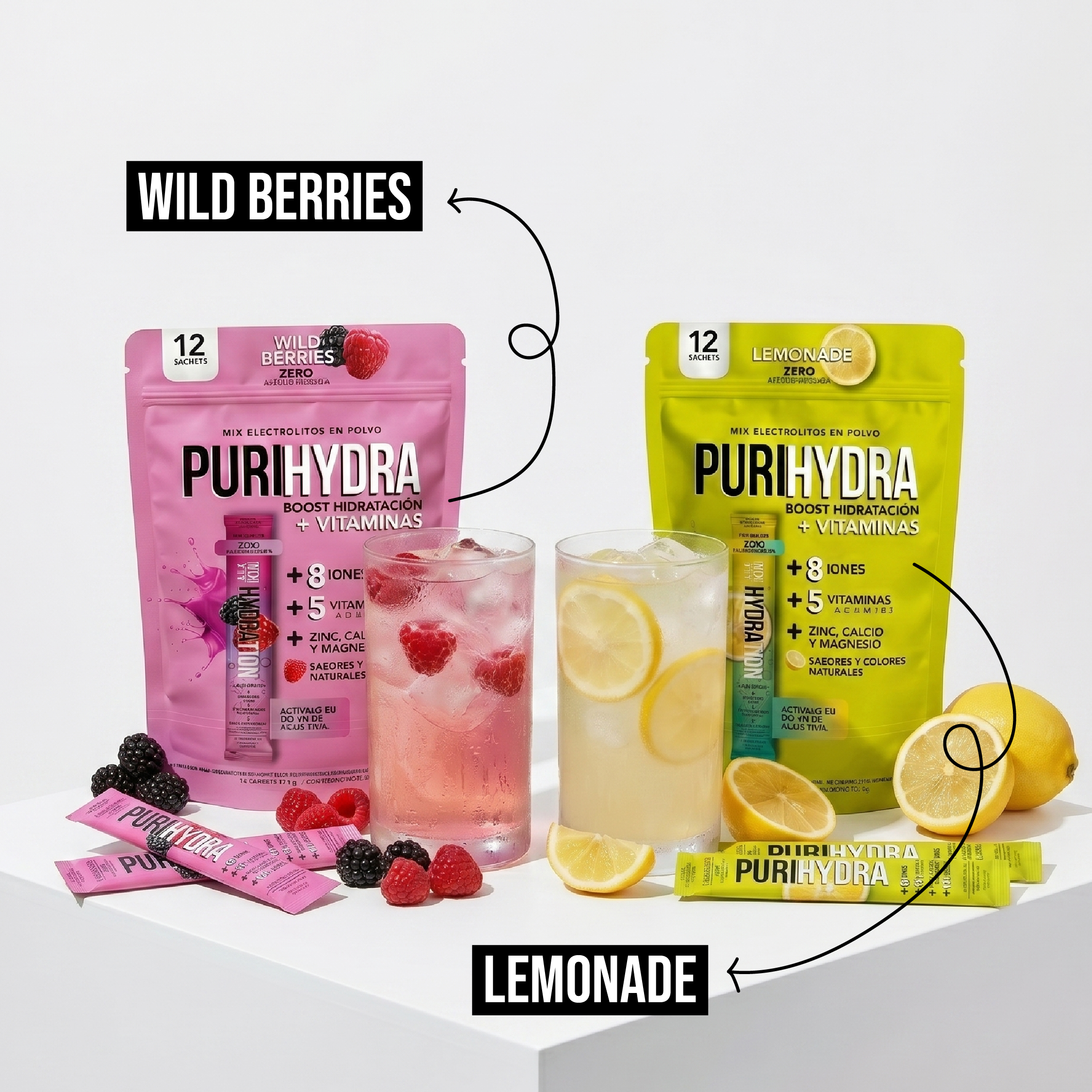 Isotónica Wild Berries x12 sachets | Hidratación Sin Azúcar