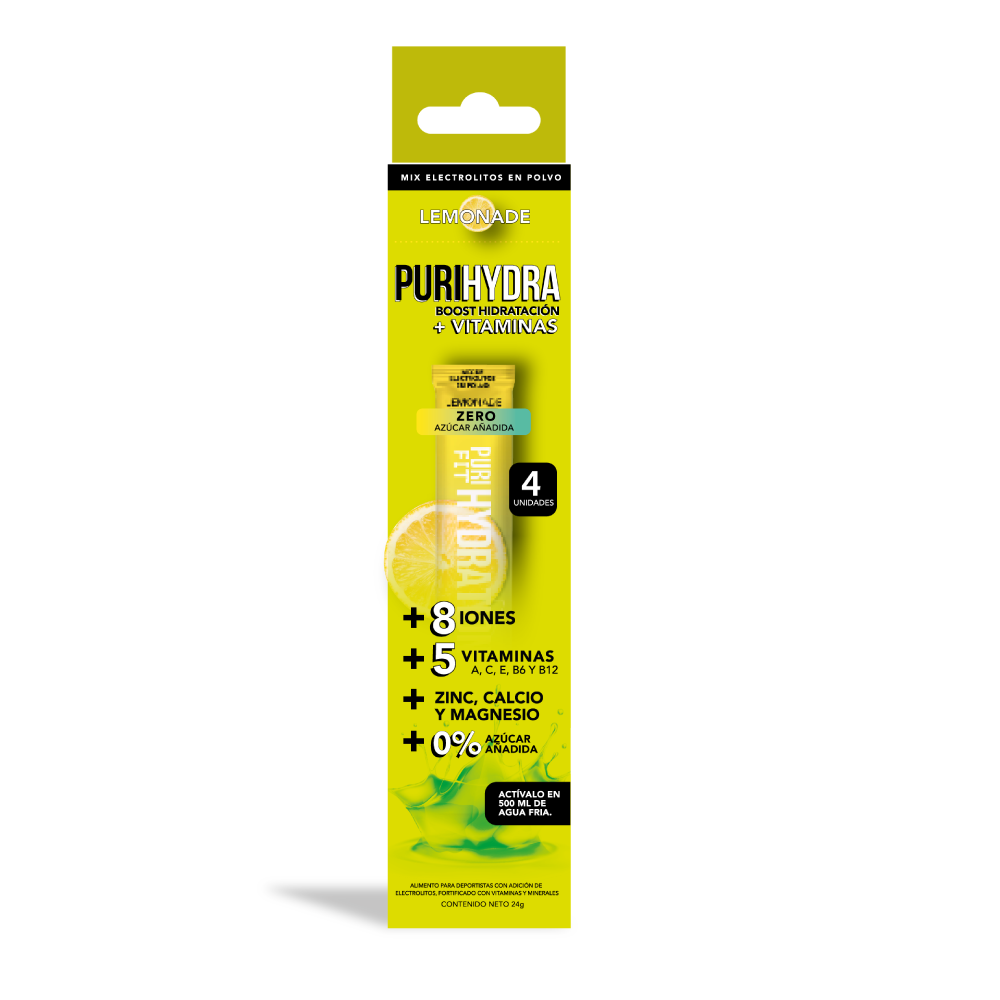 Isotónica Lemonade x4 sachets | Hidratación Sin Azúcar