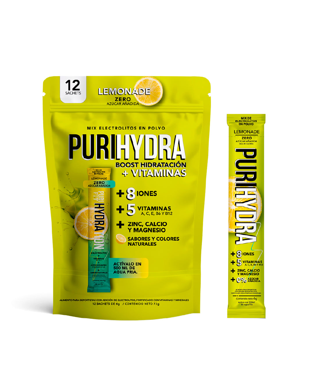 Isotónica Hydratante en Polvo sabor Lemonade PuriHydra