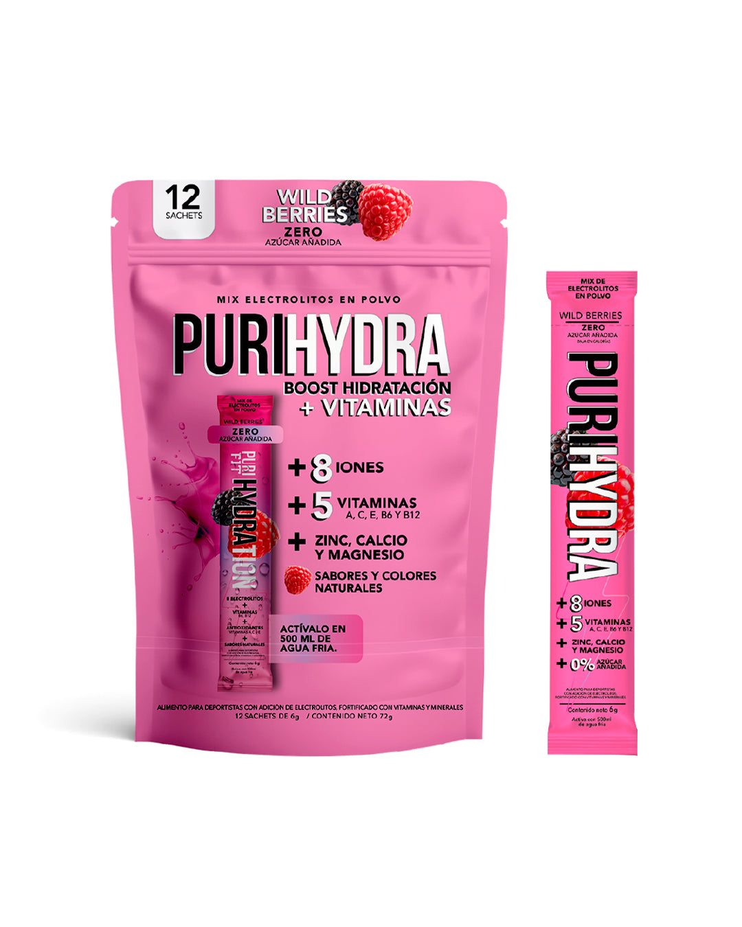 Isotónica Hydratante en Polvo sabor Wild Berries PuriHydra