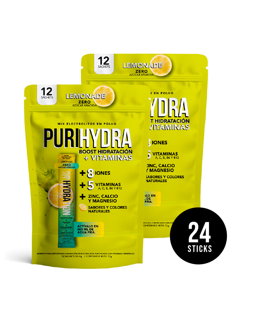 Isotónica Hydratante en Polvo sabor Lemonade PuriHydra