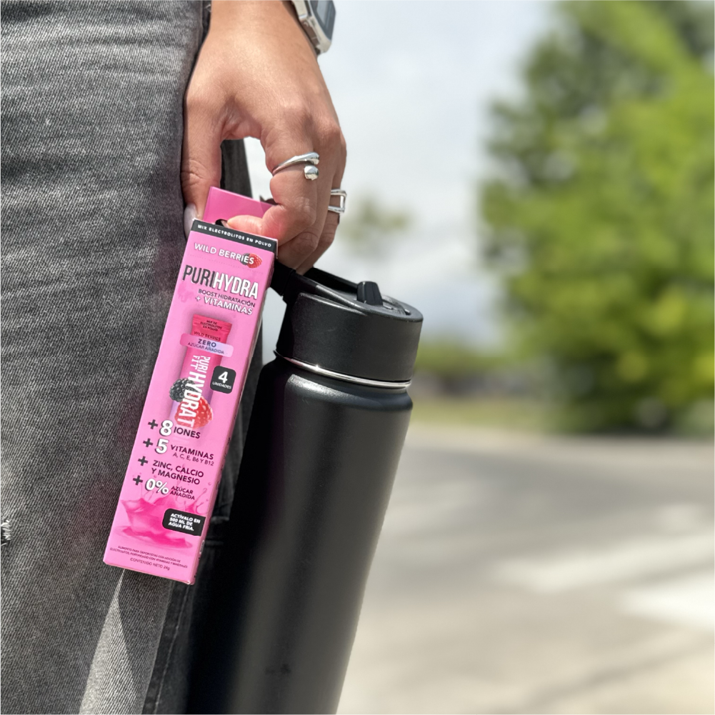 Isotónica Hydratante en Polvo Sabor Wild Berries x4 sachets PuriHydra